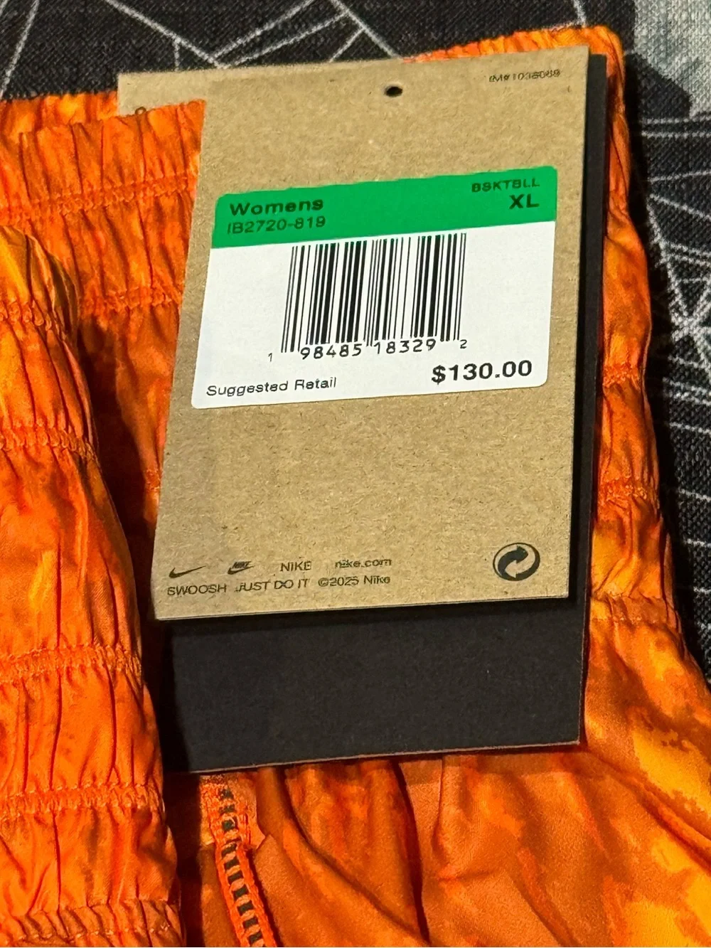 NWT NIKE KOBE BRYANT WOVEN WOMENS MAMBA SAFETY ORANGE BASKETBALL SKIRT SZ S XL